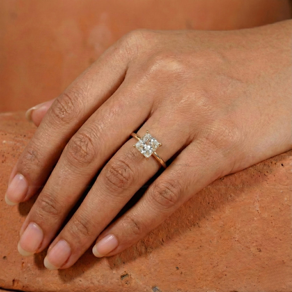 Princess Lab Grown Diamond Solitaire Ring