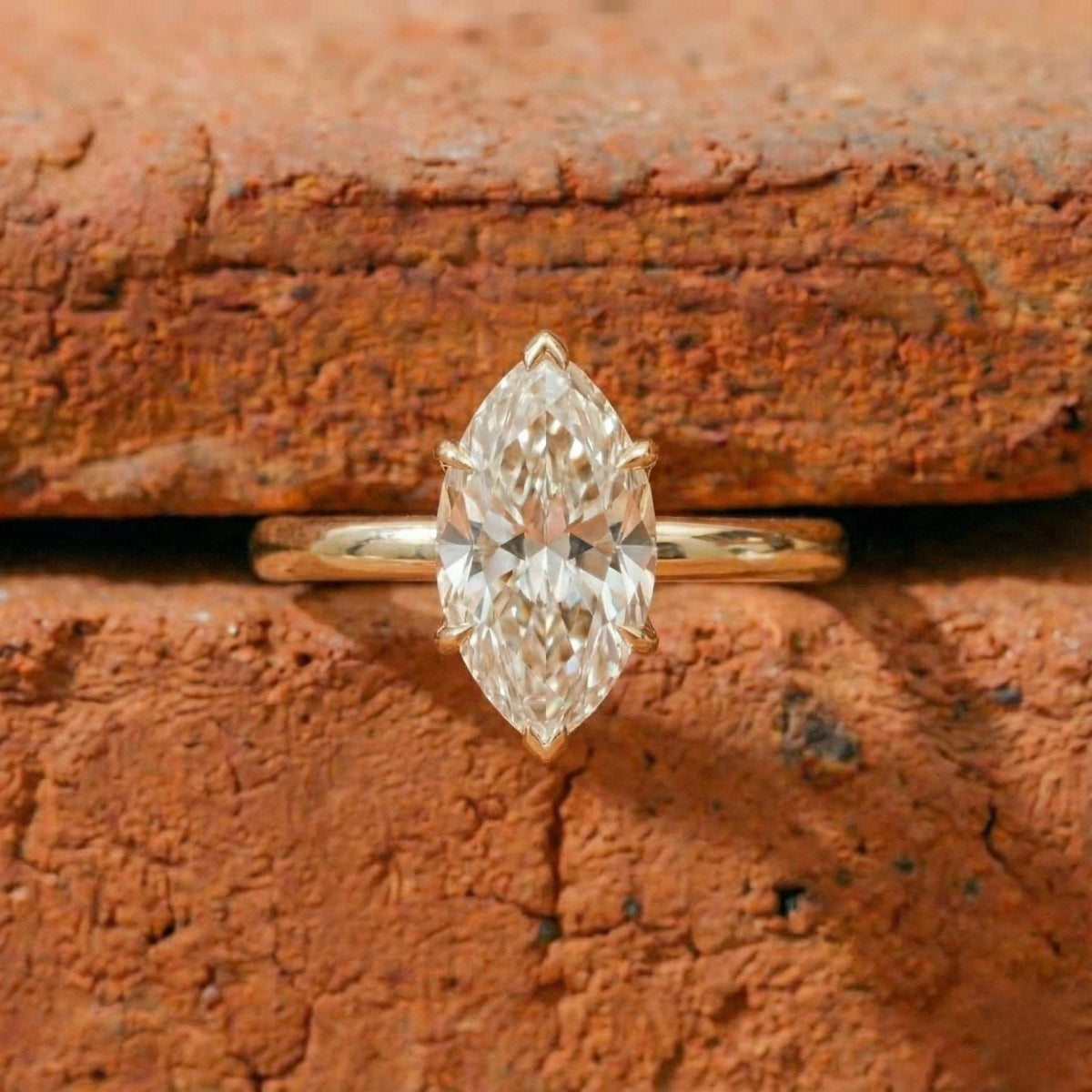2 Carat Lab Grown Marquise Diamond Ring