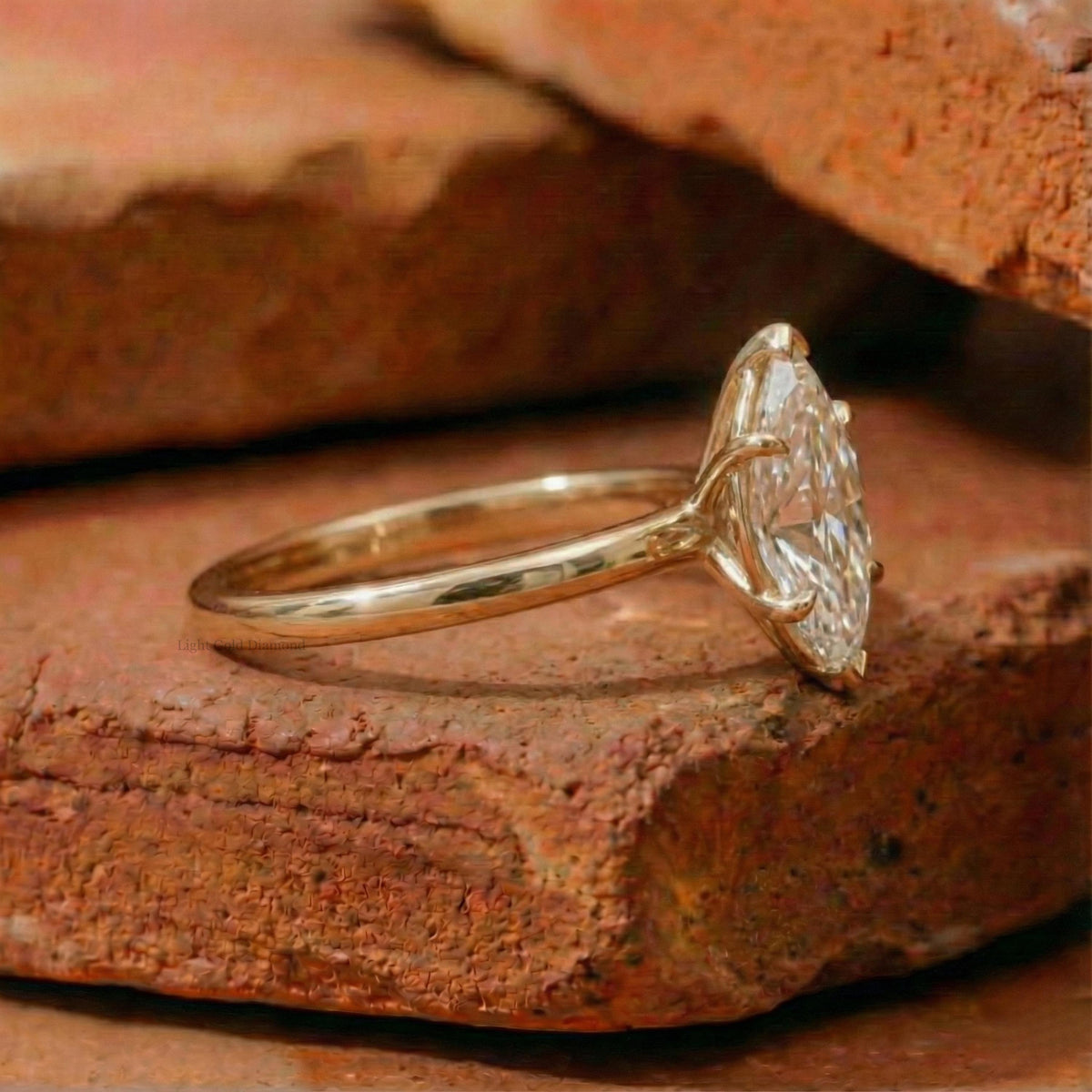 2 Carat Lab Grown Marquise Diamond Ring