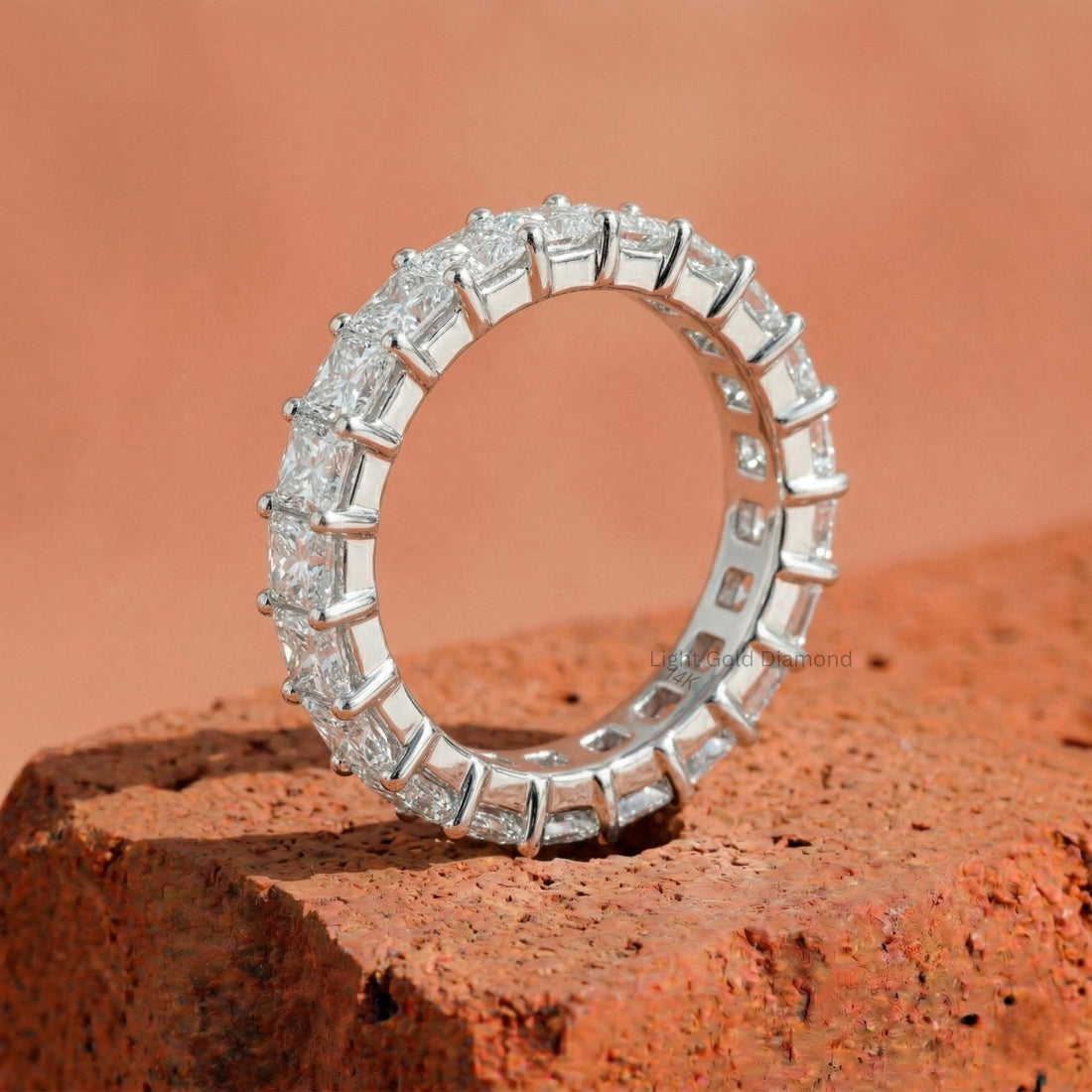 3MM Princess Cut Diamond Eternity Band