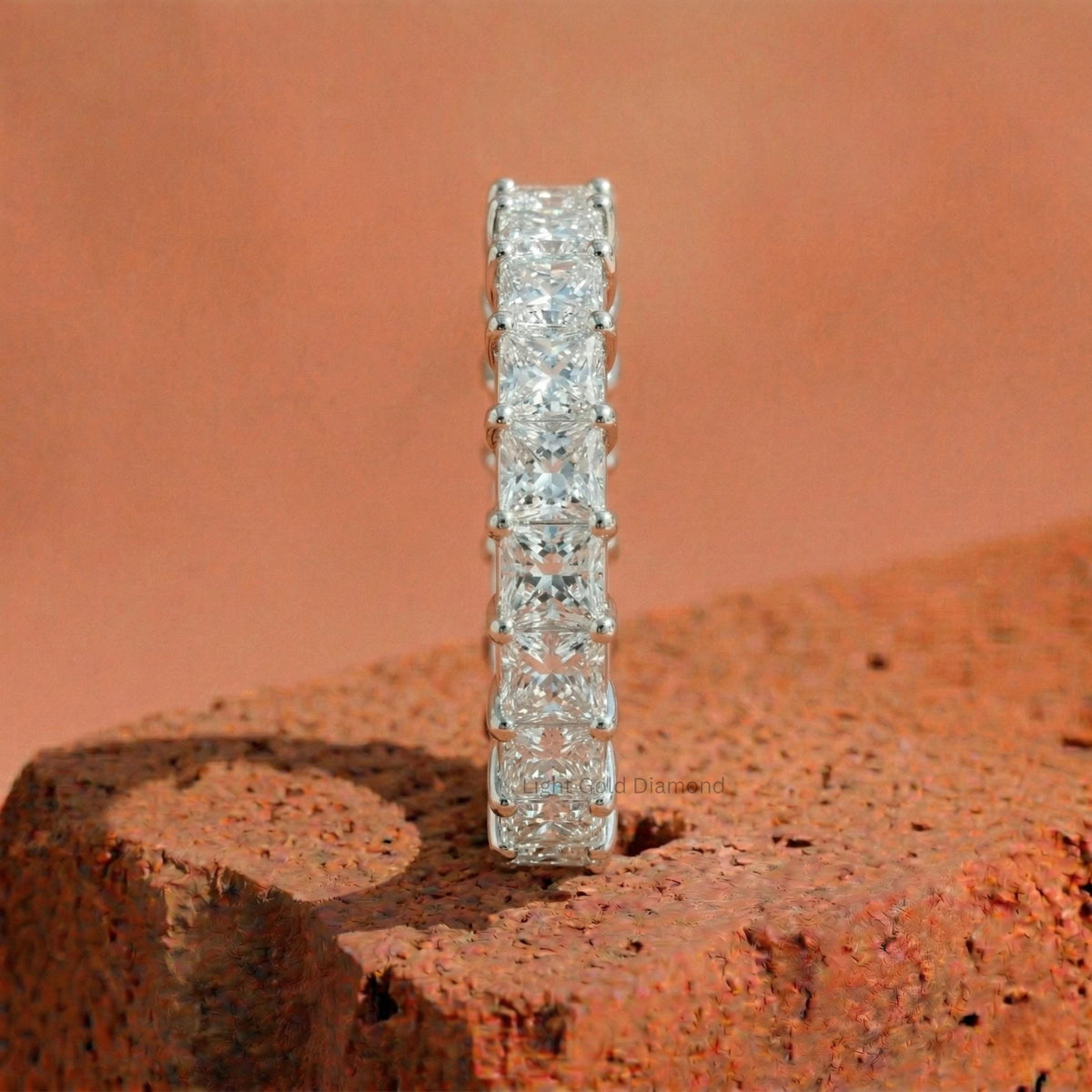 3MM Princess Cut Diamond Eternity Band