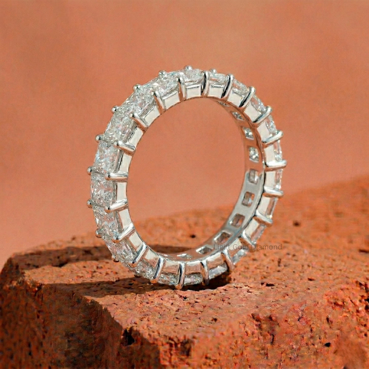 3MM Princess Cut Diamond Eternity Band