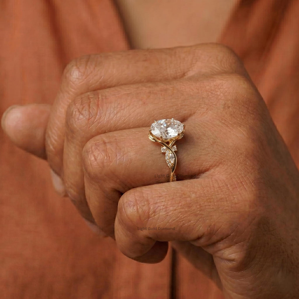 IGI Certified 2 Ct Oval Lab Grown Diamond Ring