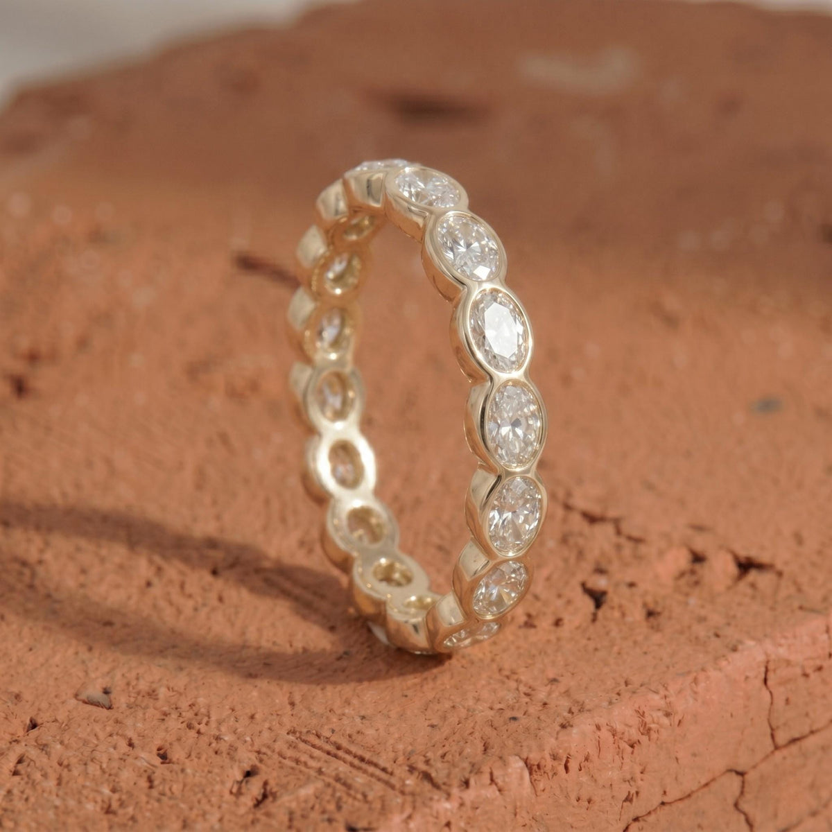 East West Oval Cut Lab Grown Diamond Eternity Band