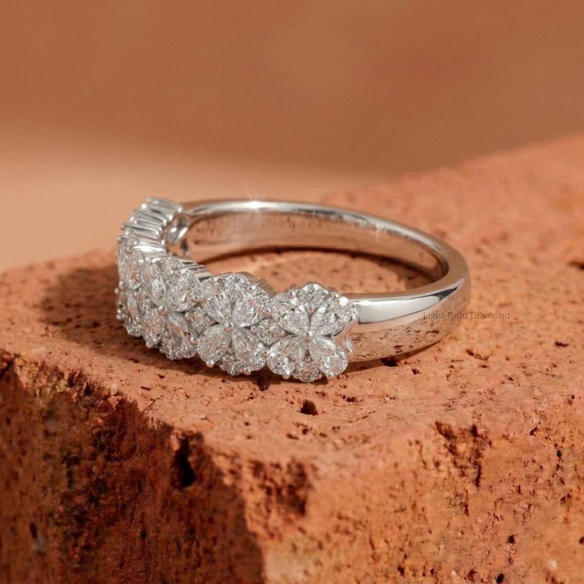 Lab Grown Diamond Nature Inspired Wedding Band