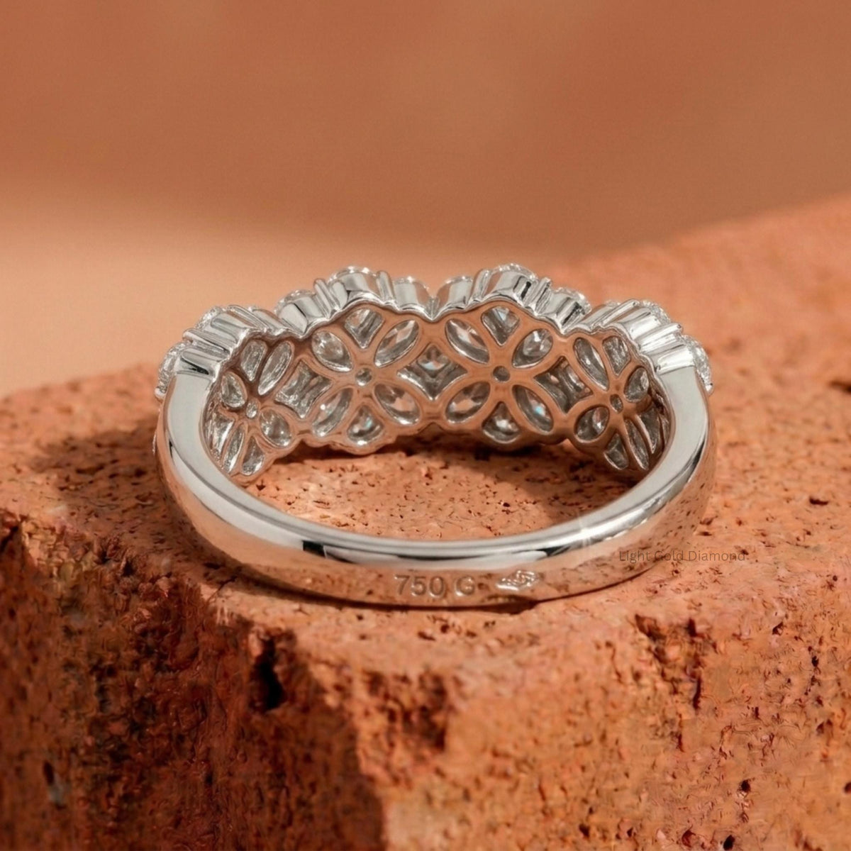 Lab Grown Diamond Nature Inspired Wedding Band