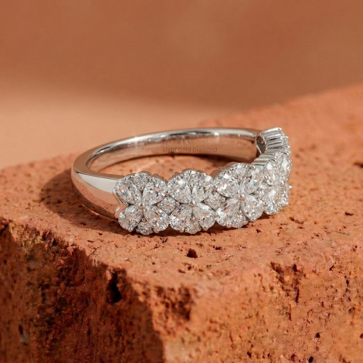 Lab Grown Diamond Nature Inspired Wedding Band