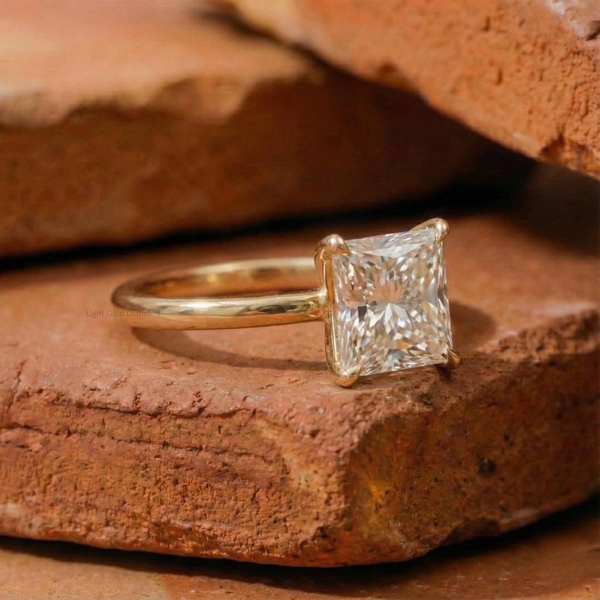 Princess Lab Grown Diamond Solitaire Ring