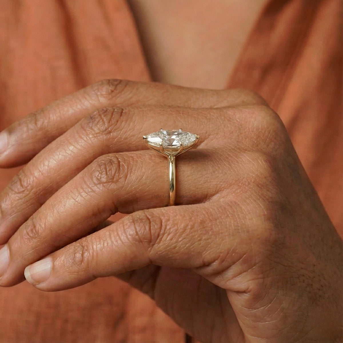 2 Carat Lab Grown Marquise Diamond Ring