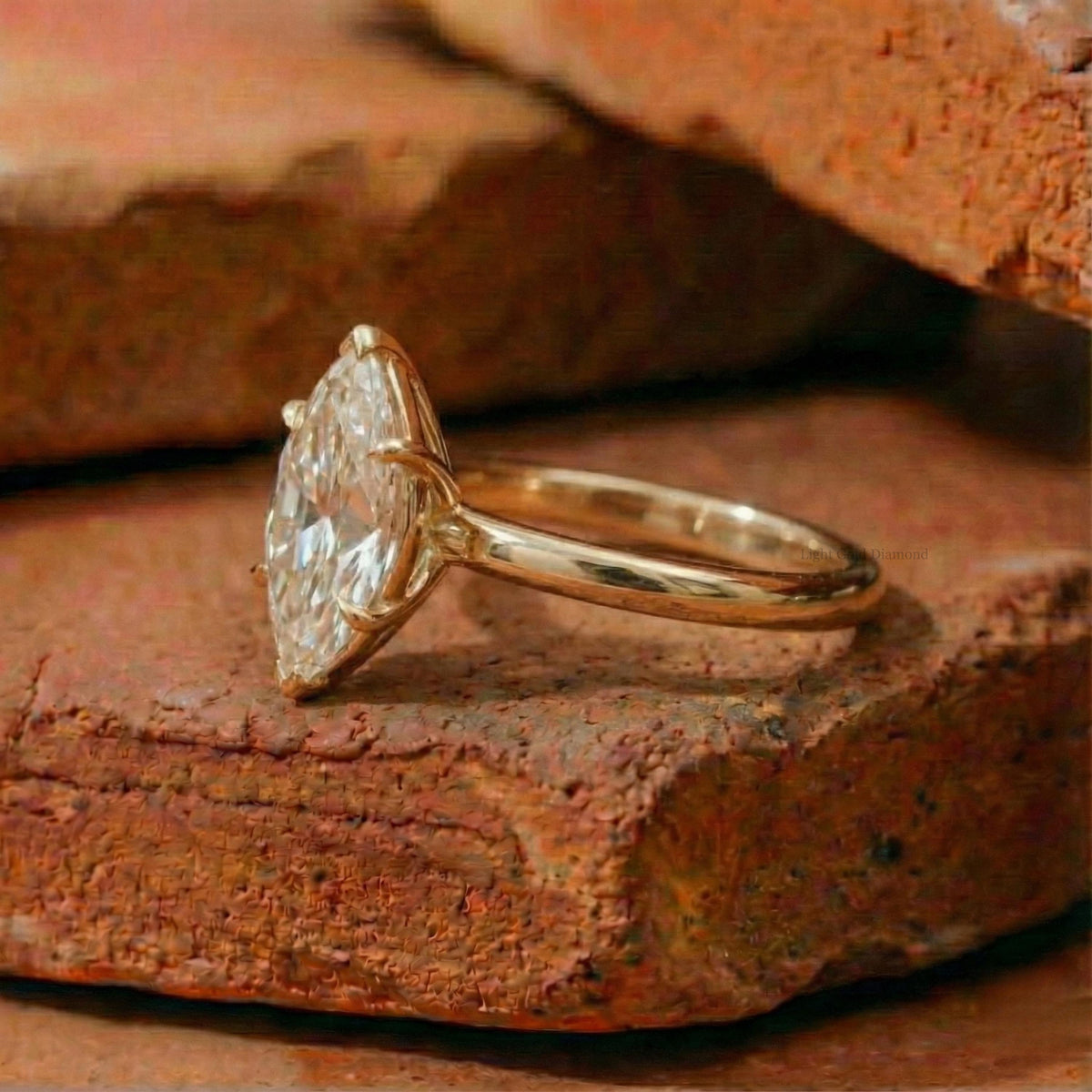 2 Carat Lab Grown Marquise Diamond Ring