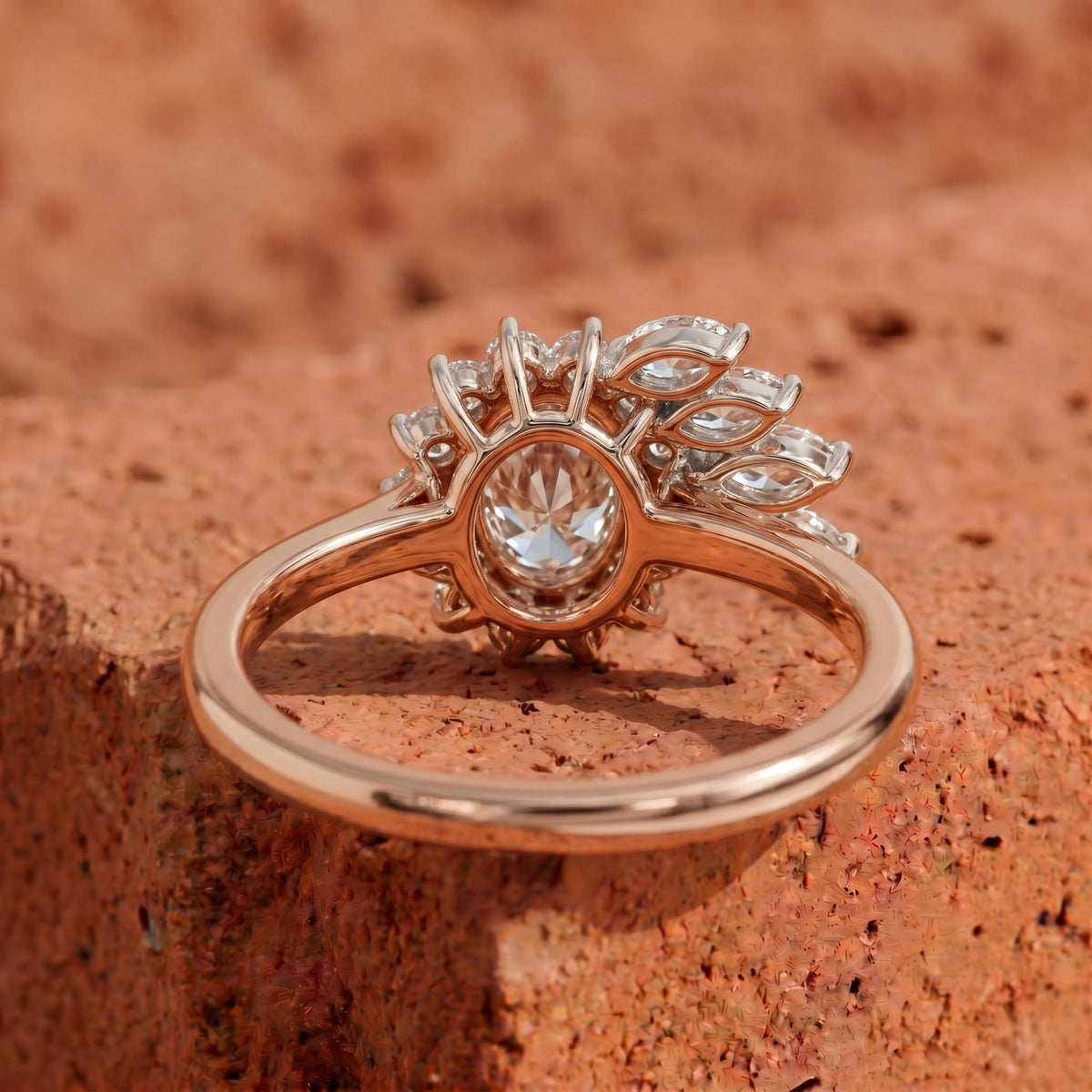 Lab Grown Oval Diamond Unique Ring