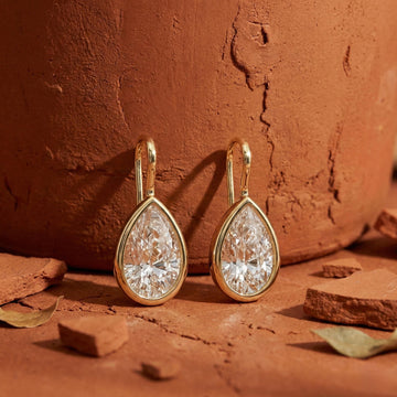 Pear Cut Lab Grown Diamond Dangle Earring For Wedding Gift