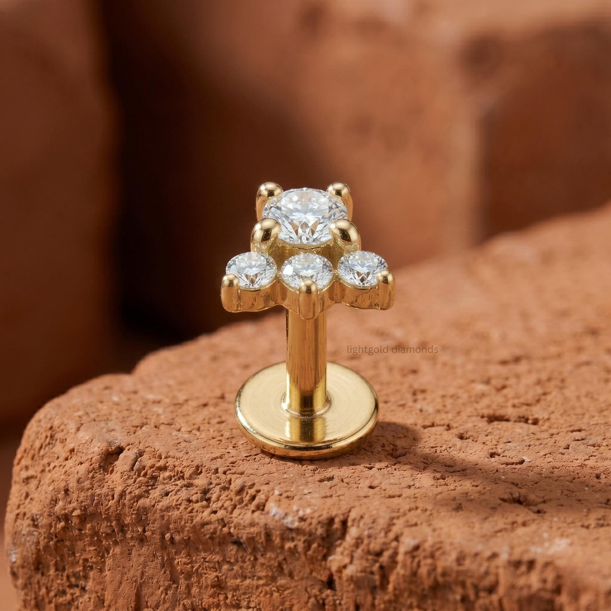 14K Solid Gold Cartilage Earrings