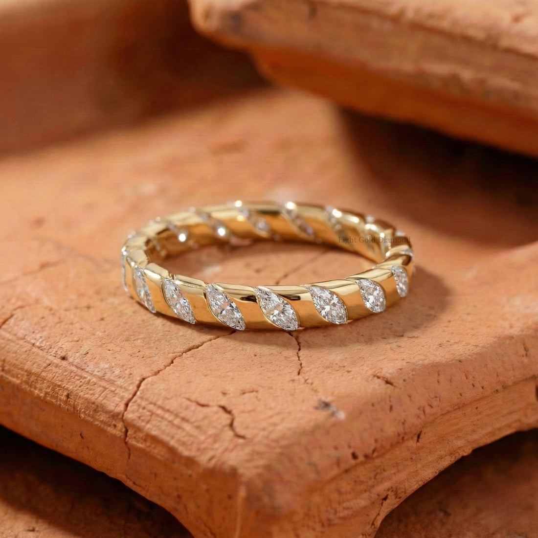 Marquise & Round Cut Lab Grown Diamond Eternity Band