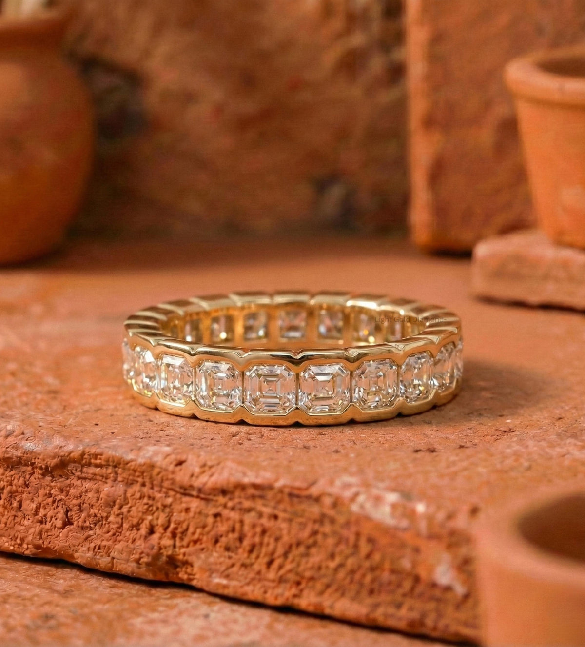 Asscher Cut Lab-Grown Diamond Eternity Band