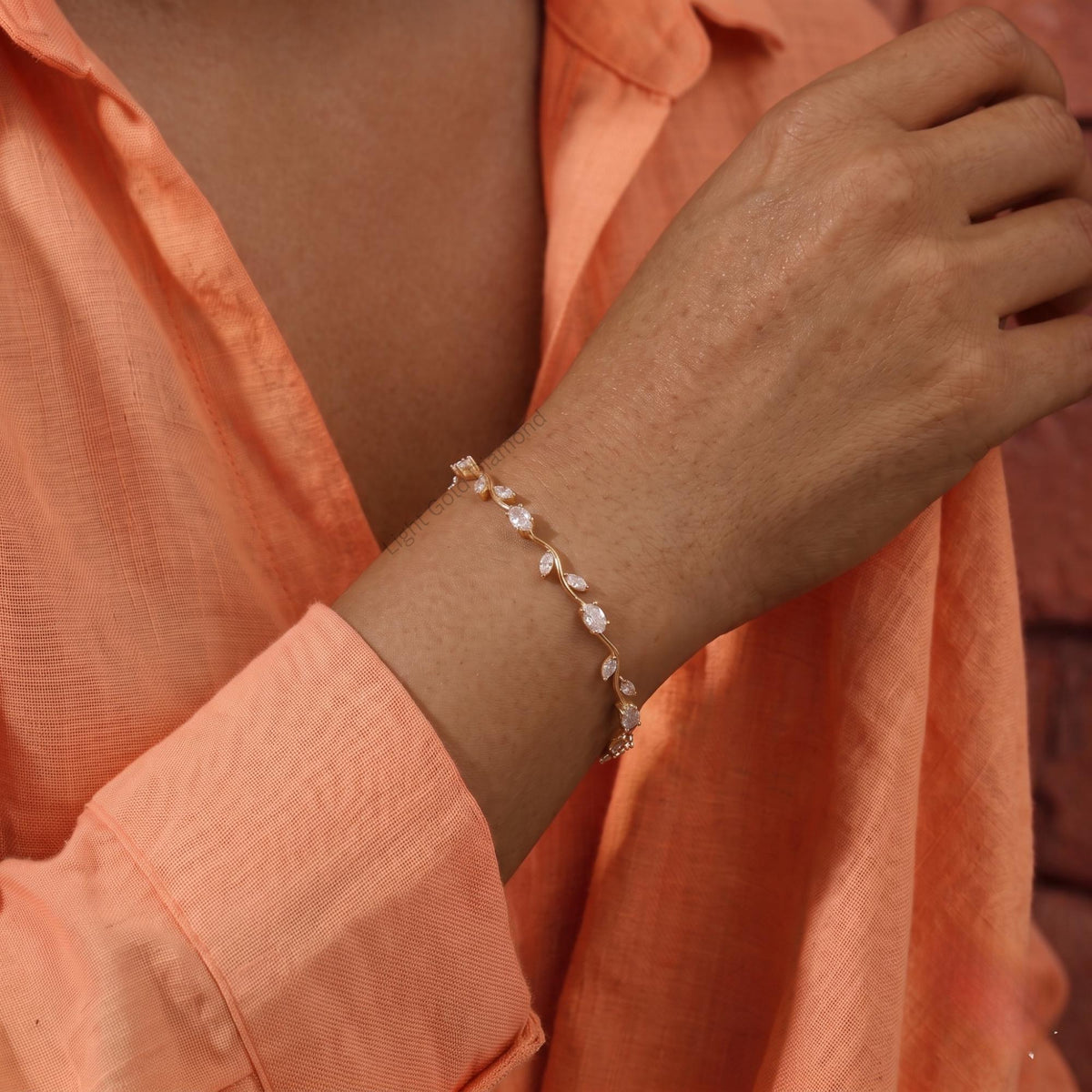 14K Gold Lab Grown Diamond Bracelet