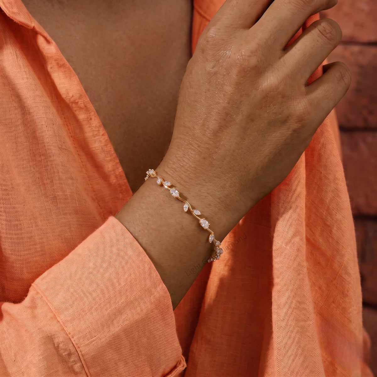 14K Gold Lab Grown Diamond Bracelet