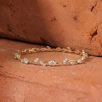 14K Gold Lab Grown Diamond Bracelet