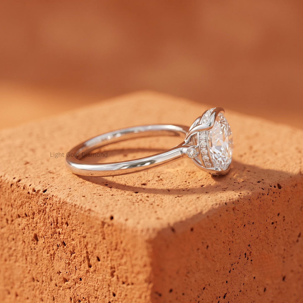 Oval Cut East West Lab Grown Diamond Ring