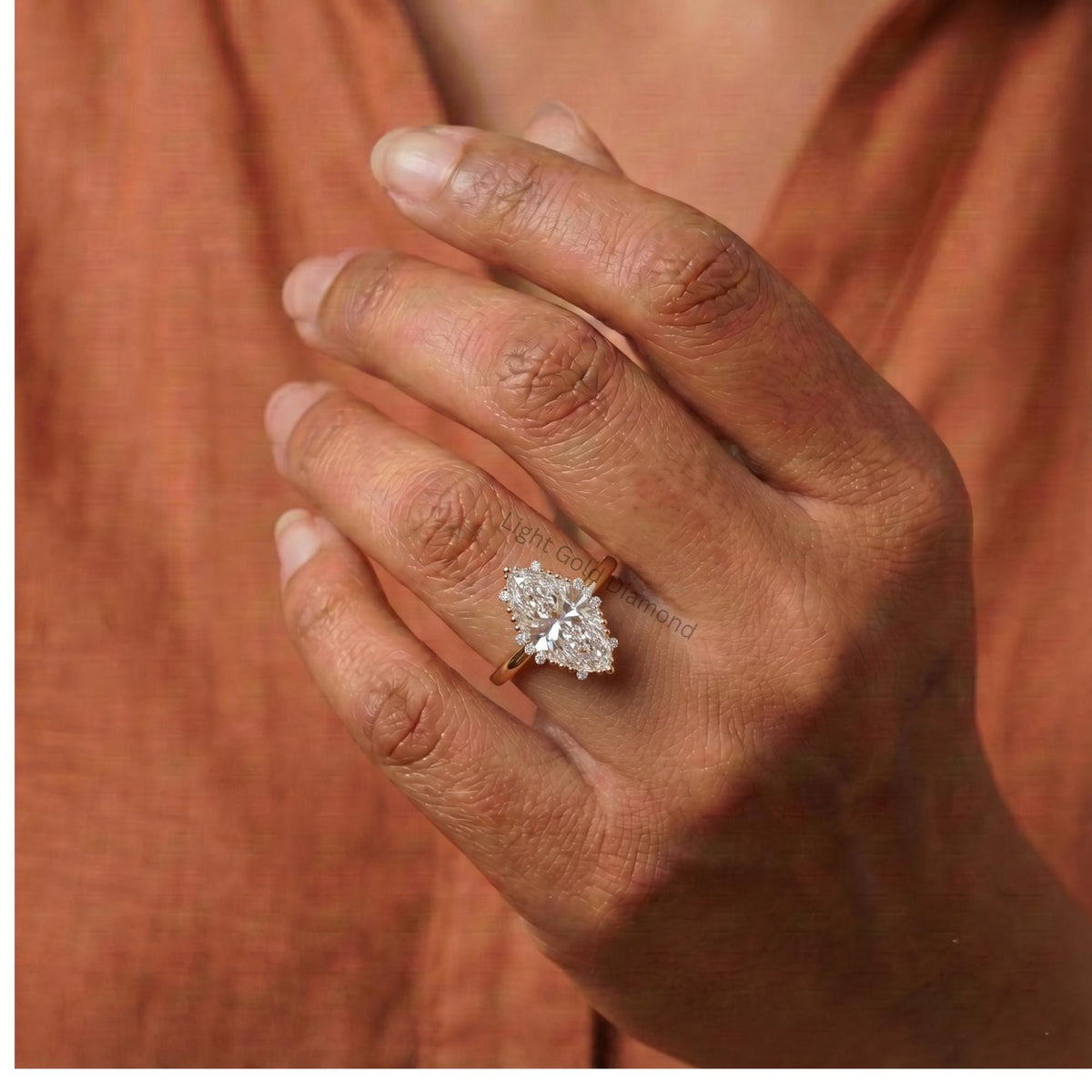 1 TO 3 CT Lab-Grown Marquise Engagement Ring