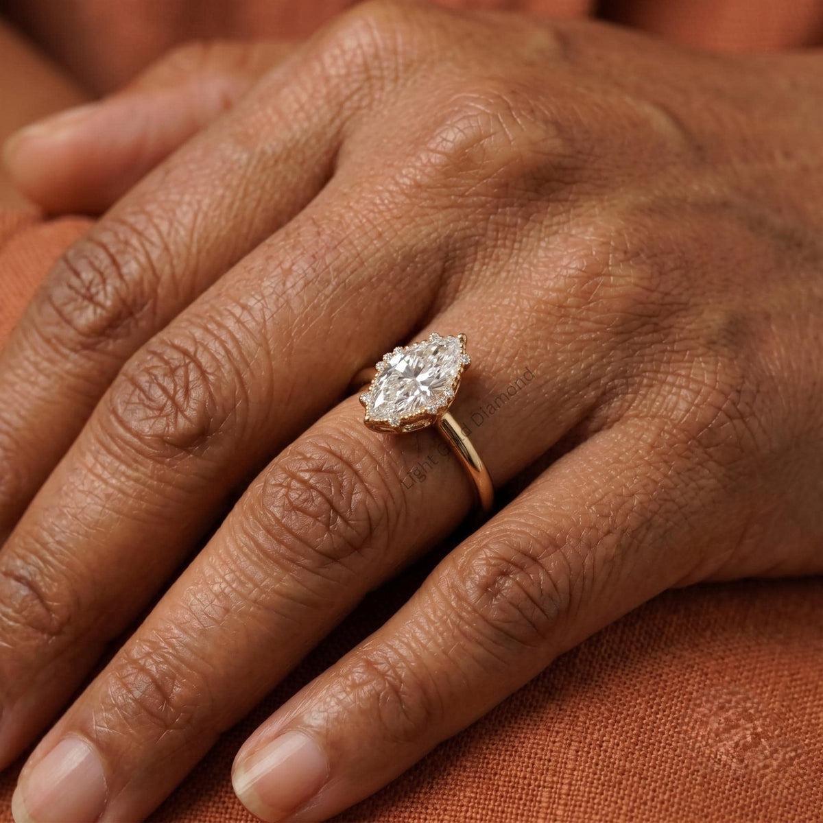 1 TO 3 CT Lab-Grown Marquise Engagement Ring