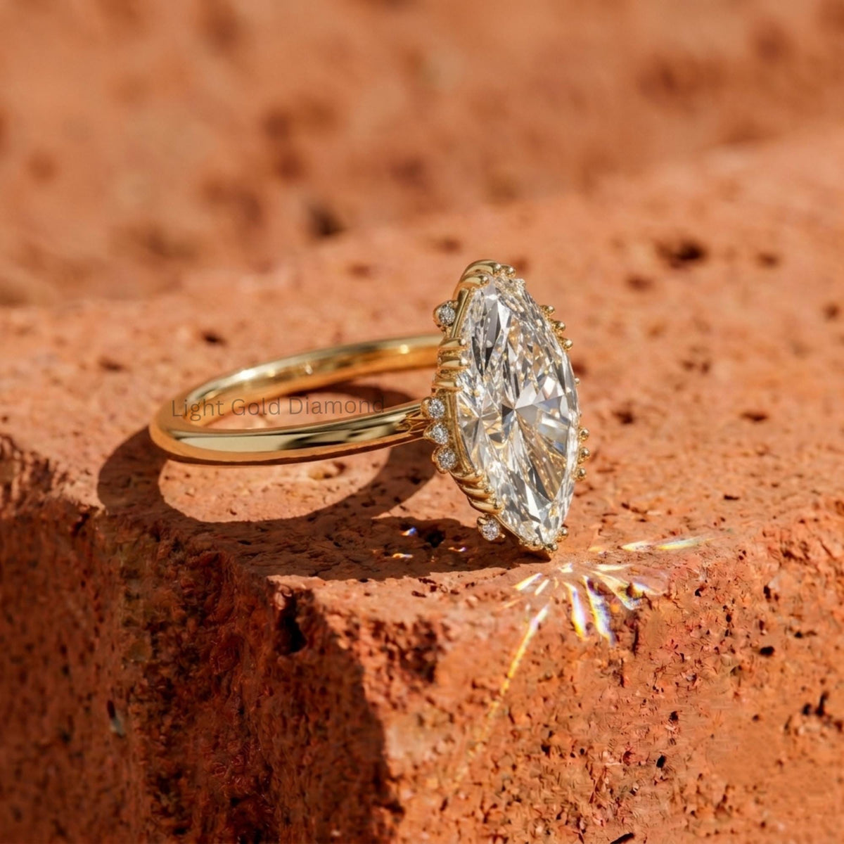 1 TO 3 CT Lab-Grown Marquise Engagement Ring